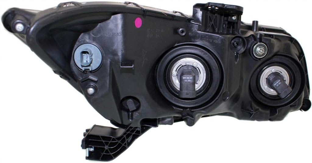 Black Housing Head Light Assembly with Bulbs N970