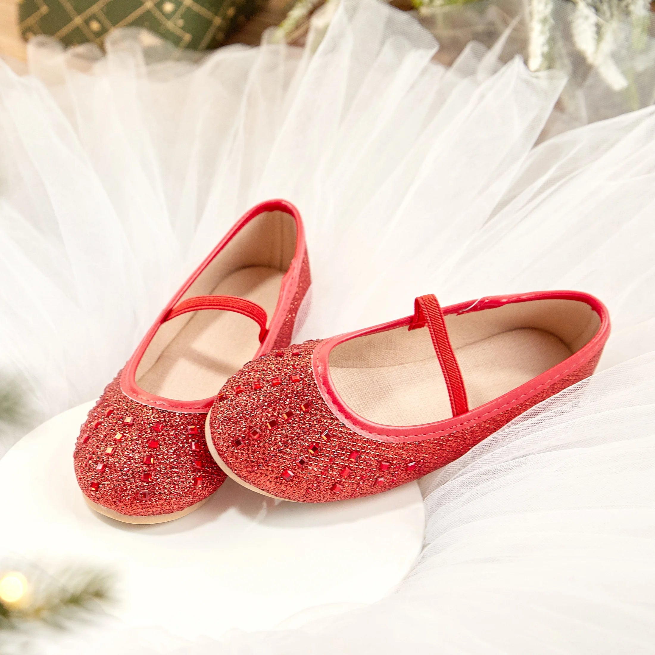 Girls Mary Jane Ballerina Flats Size 9 Slip-on Shoes T9306