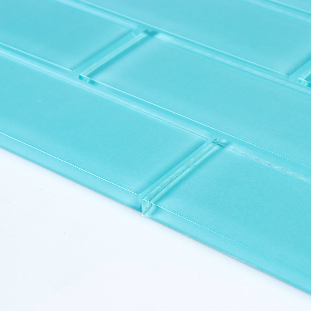 Aqua Blue Glass Mosaic Subway Tile 5 sqft B207708
