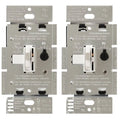 Dimmer Switch for Dimmable LED, Halogen and Incandescent Bulbs, Single-Pole or 3-Way (2-Pack) B268644