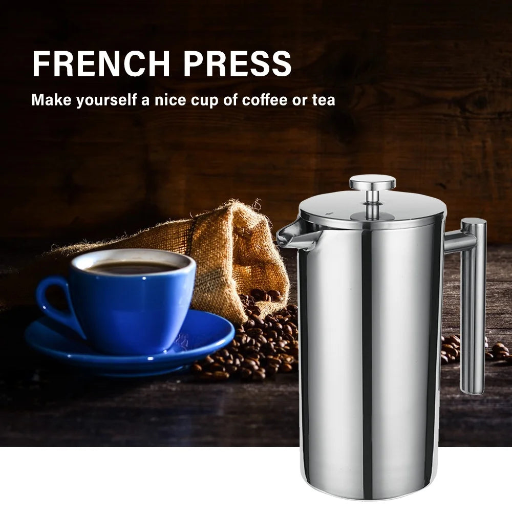 800ml Stainless Steel Coffee Press with 3 Filters A109365