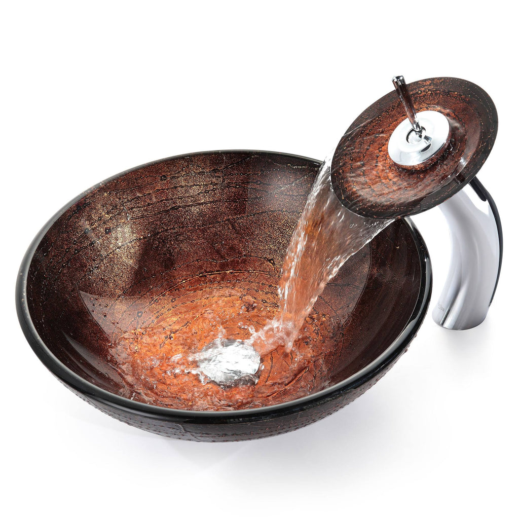 Oil Rubbed Bronze Circular Vessel Bathroom Sink K8043