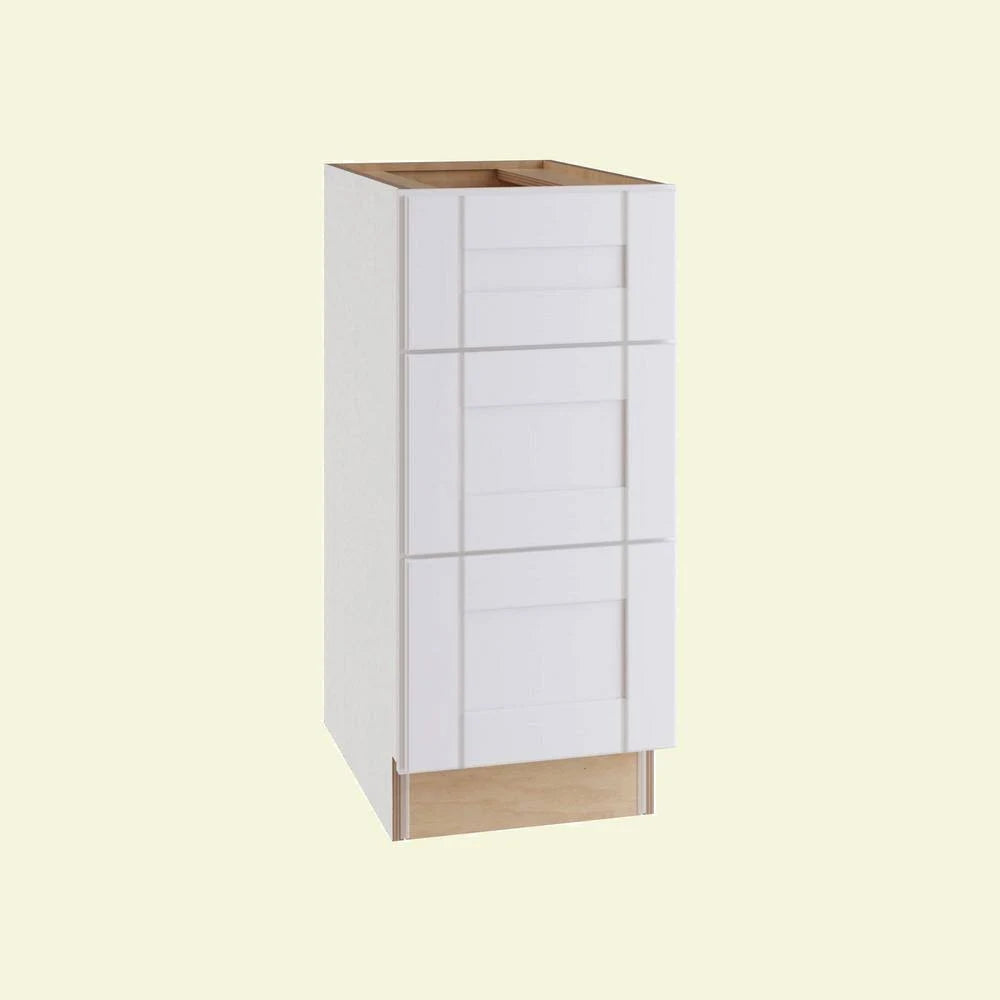 Vesper White Shaker Assembled Plywood Base Drawer Kitchen Cabinet H350297