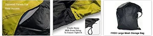 Yellow/Black Jet Ski Cover with Trailer Straps and Storage Bag J60076