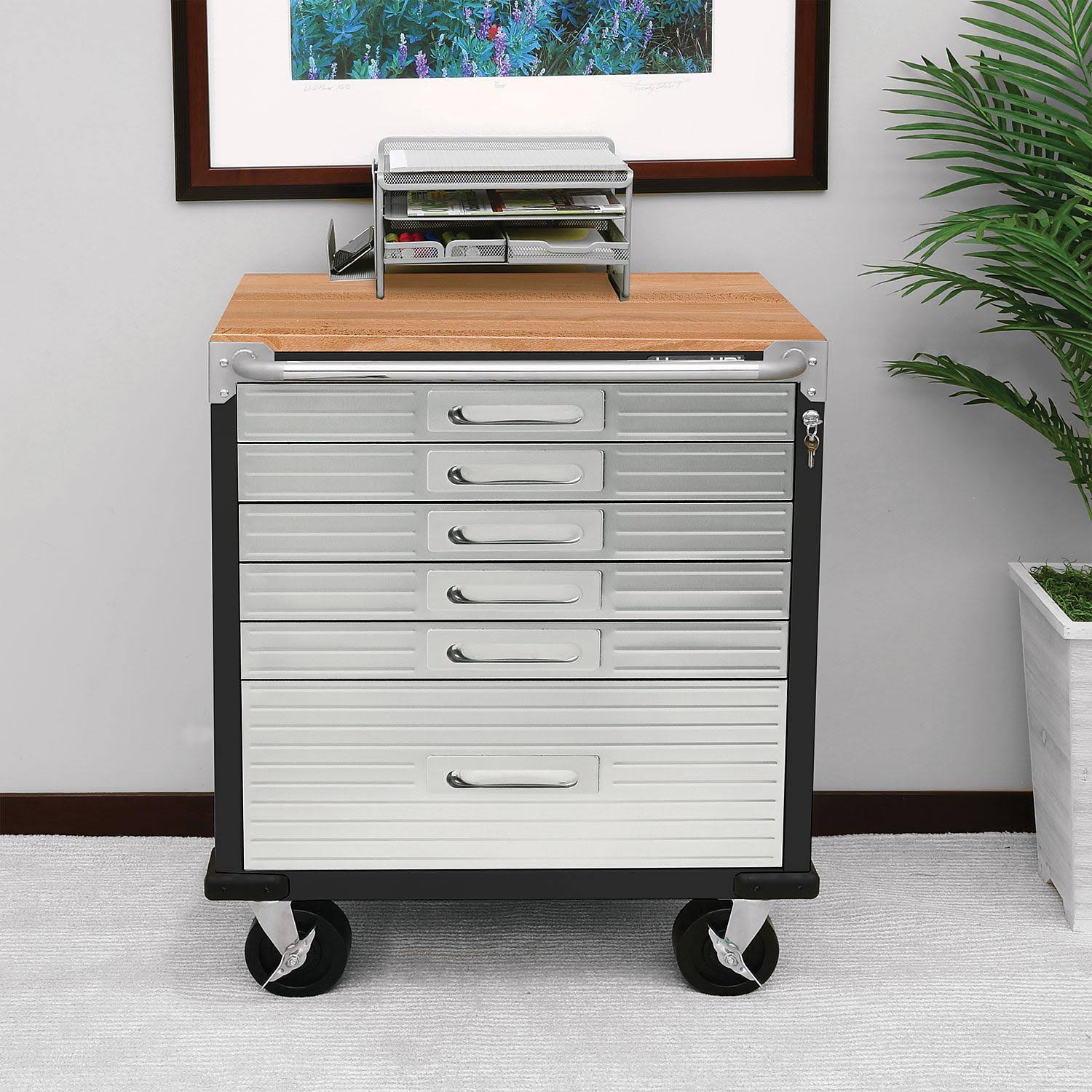 6-drawer Rolling Cabinet B9443