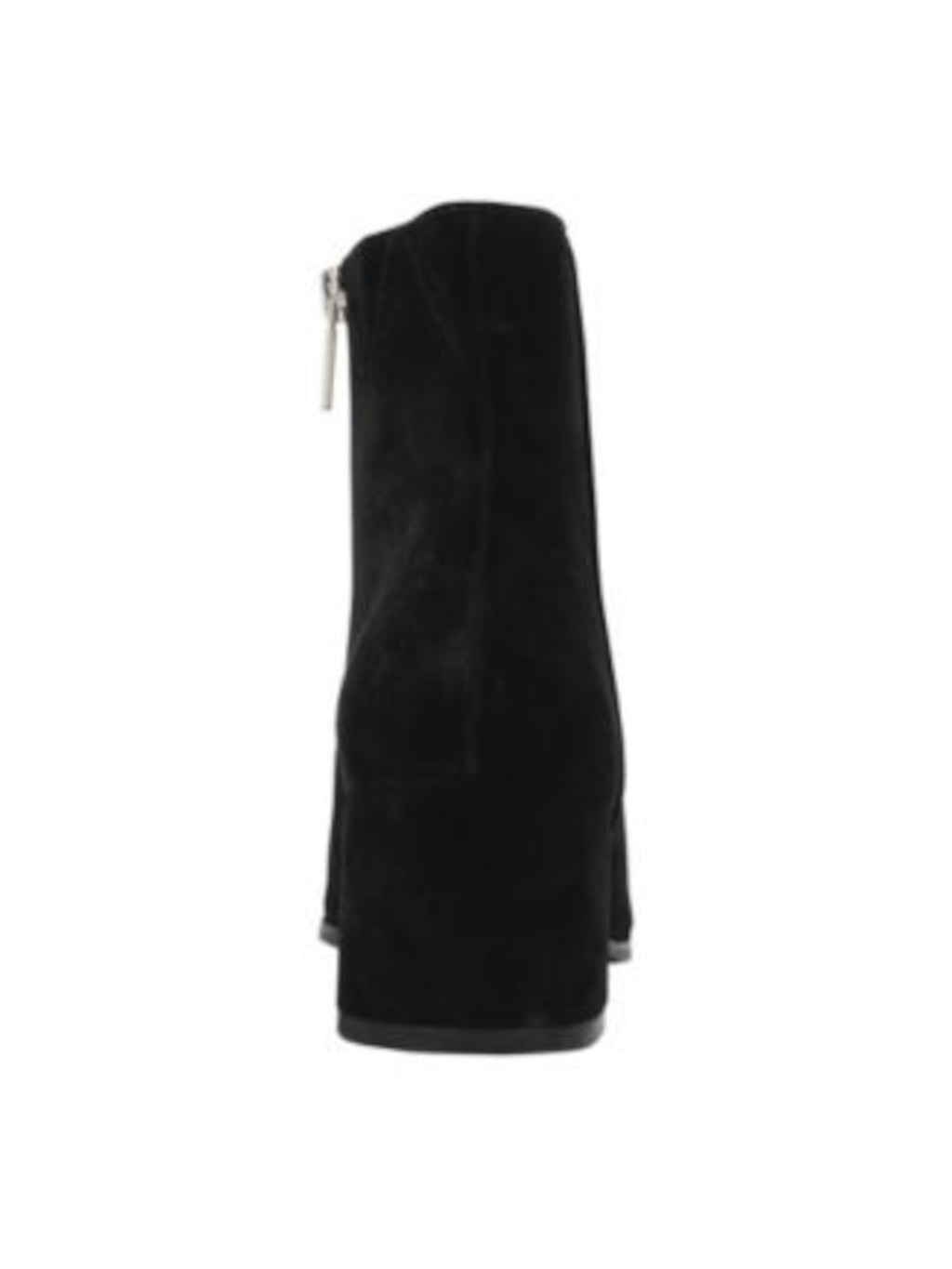 Black Toe Plate Water Repellant Padded Breathable Roanne Pointed Toe Block Heel Zip-Up Leather Booties V6803