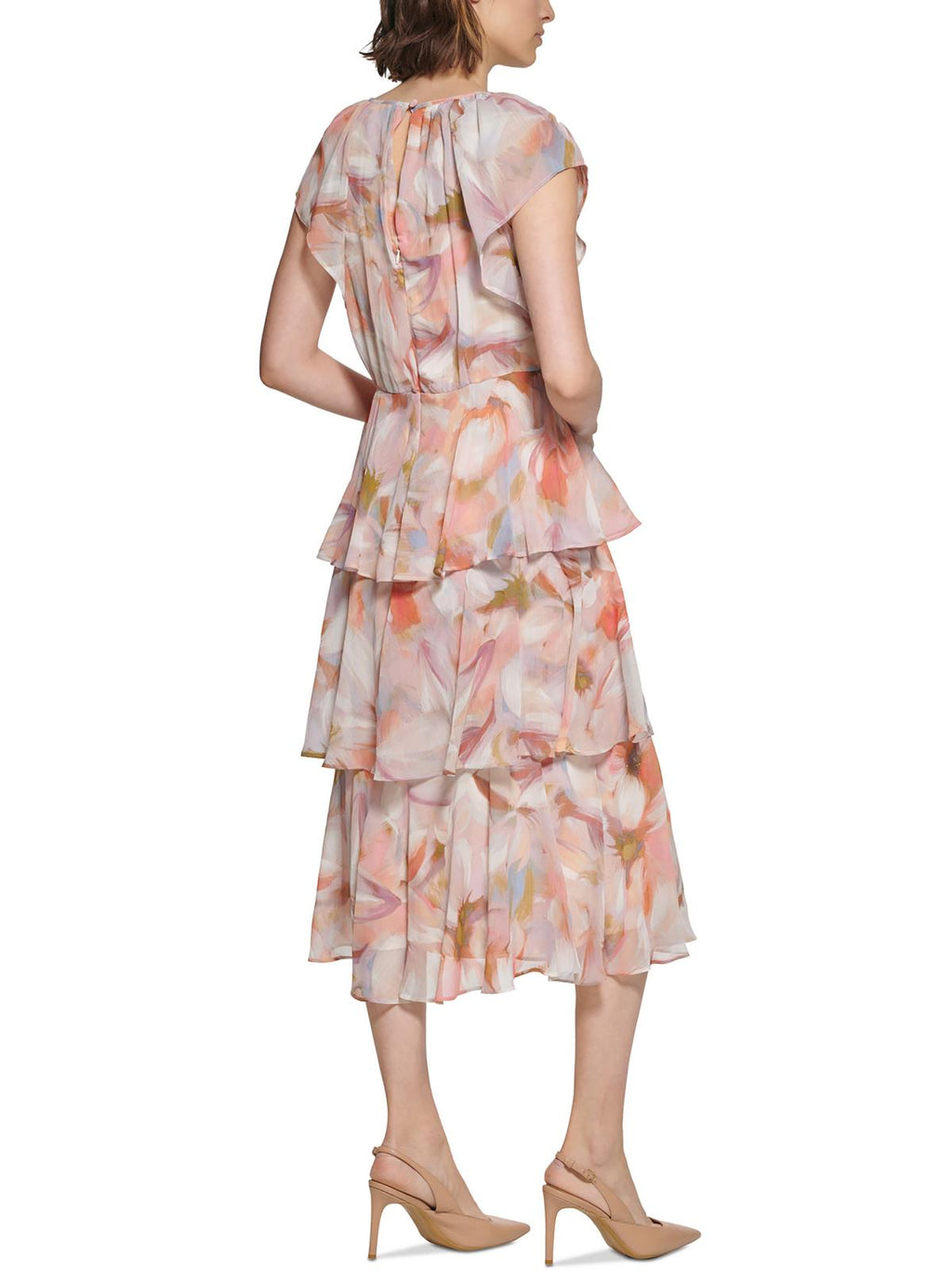 Printed Tea Midi Dress H948