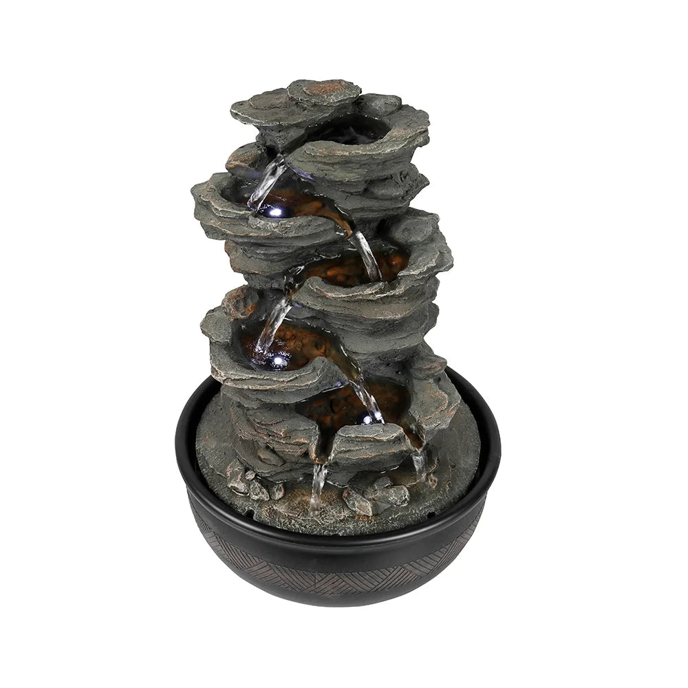 Tabletop Water Fountain with LED Lights C1728