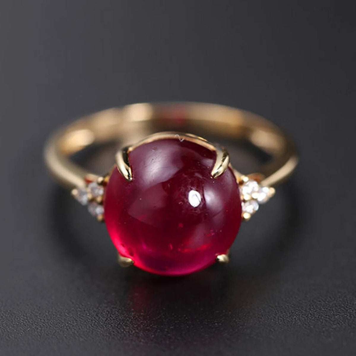 14k Gold Red Ruby Ring E70425