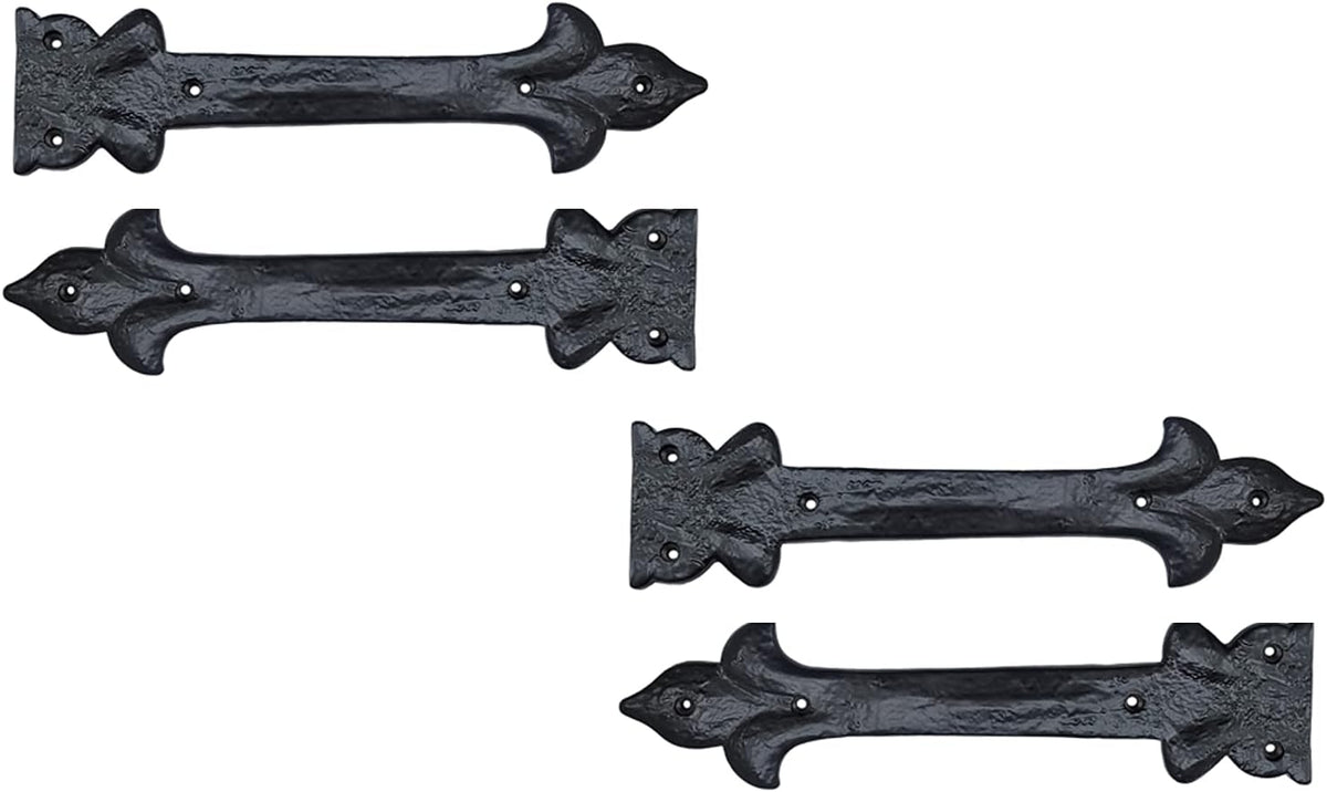 Antique Cast Iron Strap T Hinge, 7.9" x 2 Pack, Rust Living Finish K6088