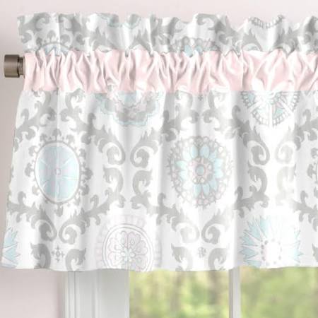 Navy and Orange Woodland Window Valance Rod Pocket I749107