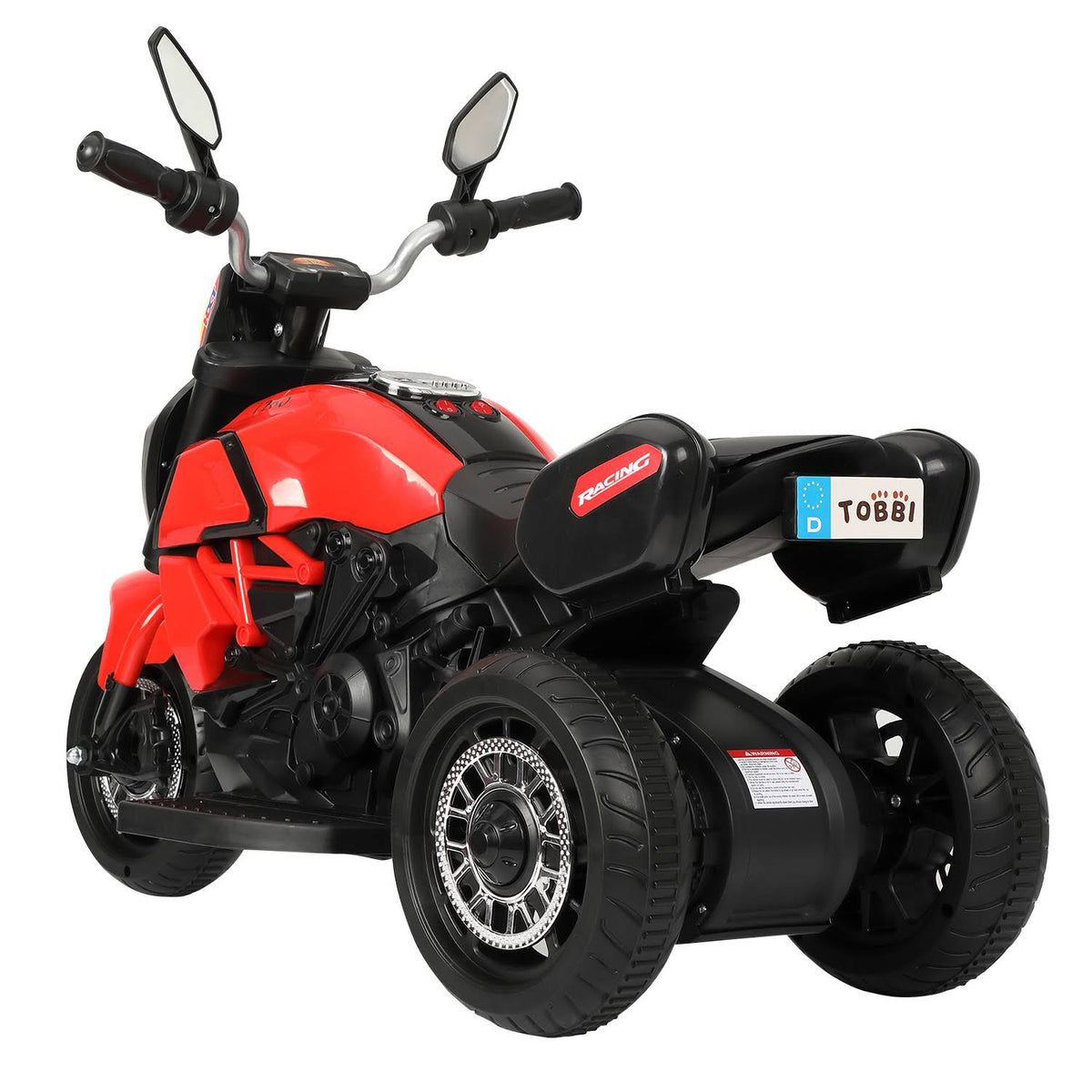 Red Three-Wheeled Kids Ride on Motorcycle Y4496