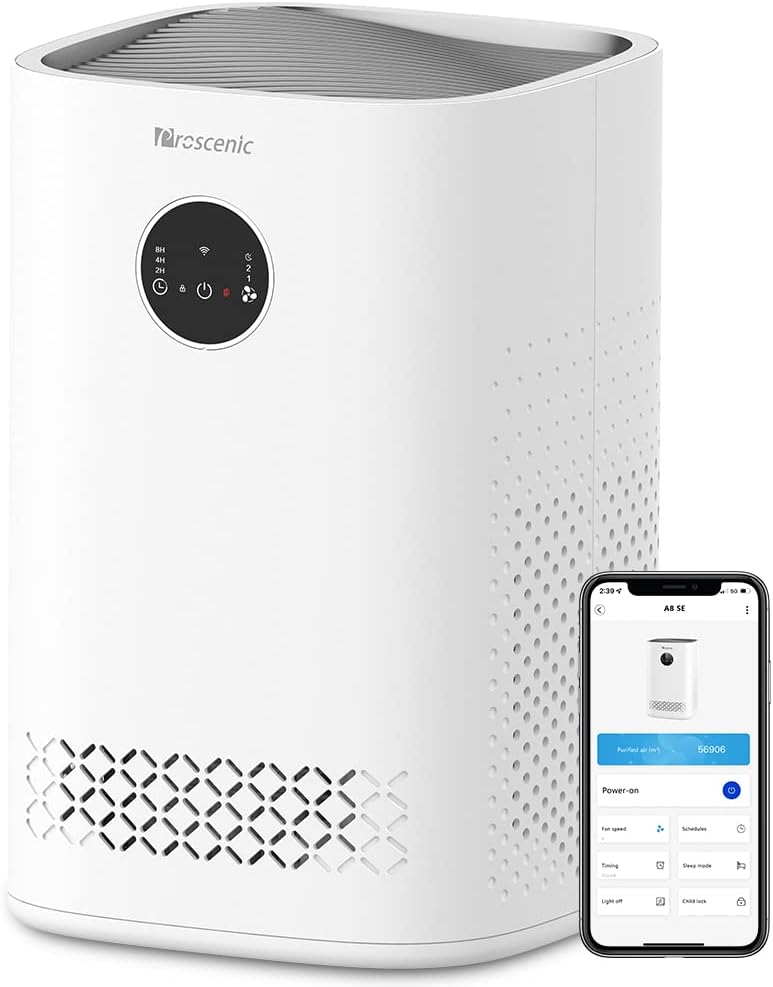 A8 SE Air Purifier, H13 True HEPA Filter, CADR 200 m³/h, App Control, 28 dB O305969