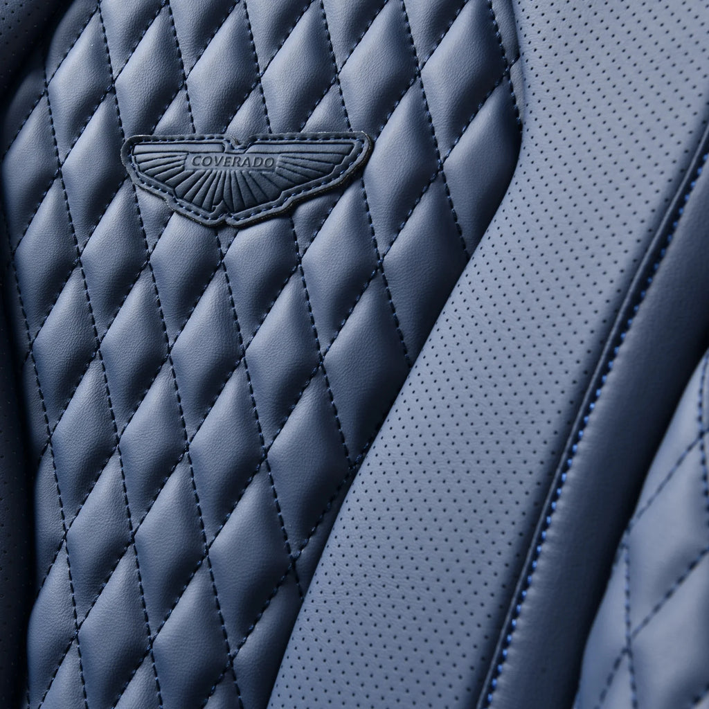 Blue 2 Seats Leatherette Front Seat Covers Set L845295