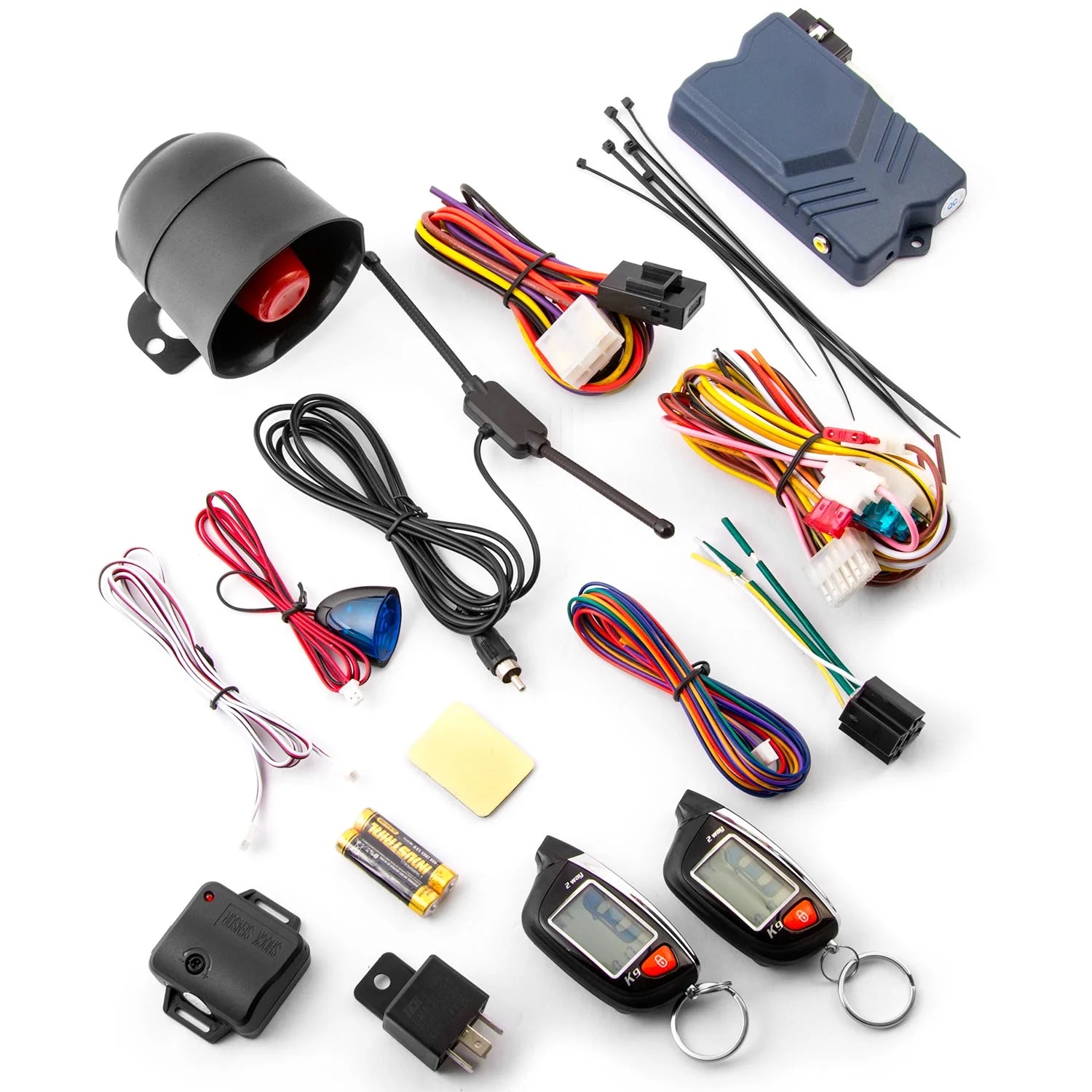 2-Way Car Alarm Security Alarm with LCD Status Display and Remote Engine Start Y8599