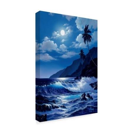 Waves Under The Moon Art Print J549