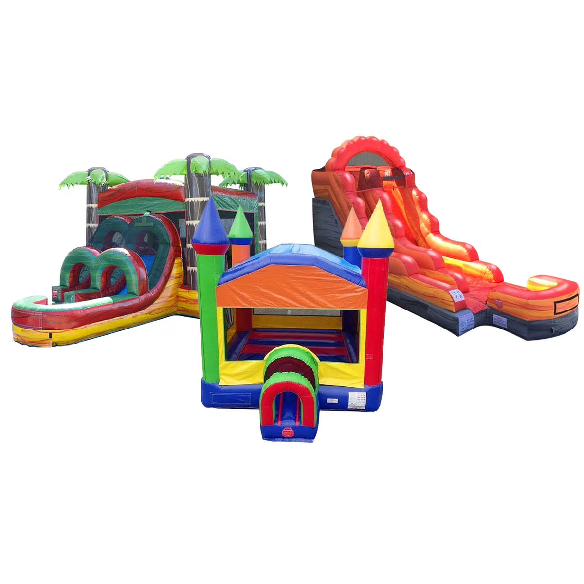 Commercial Inflatable Water Slide Bounce House Combo Trio B9428