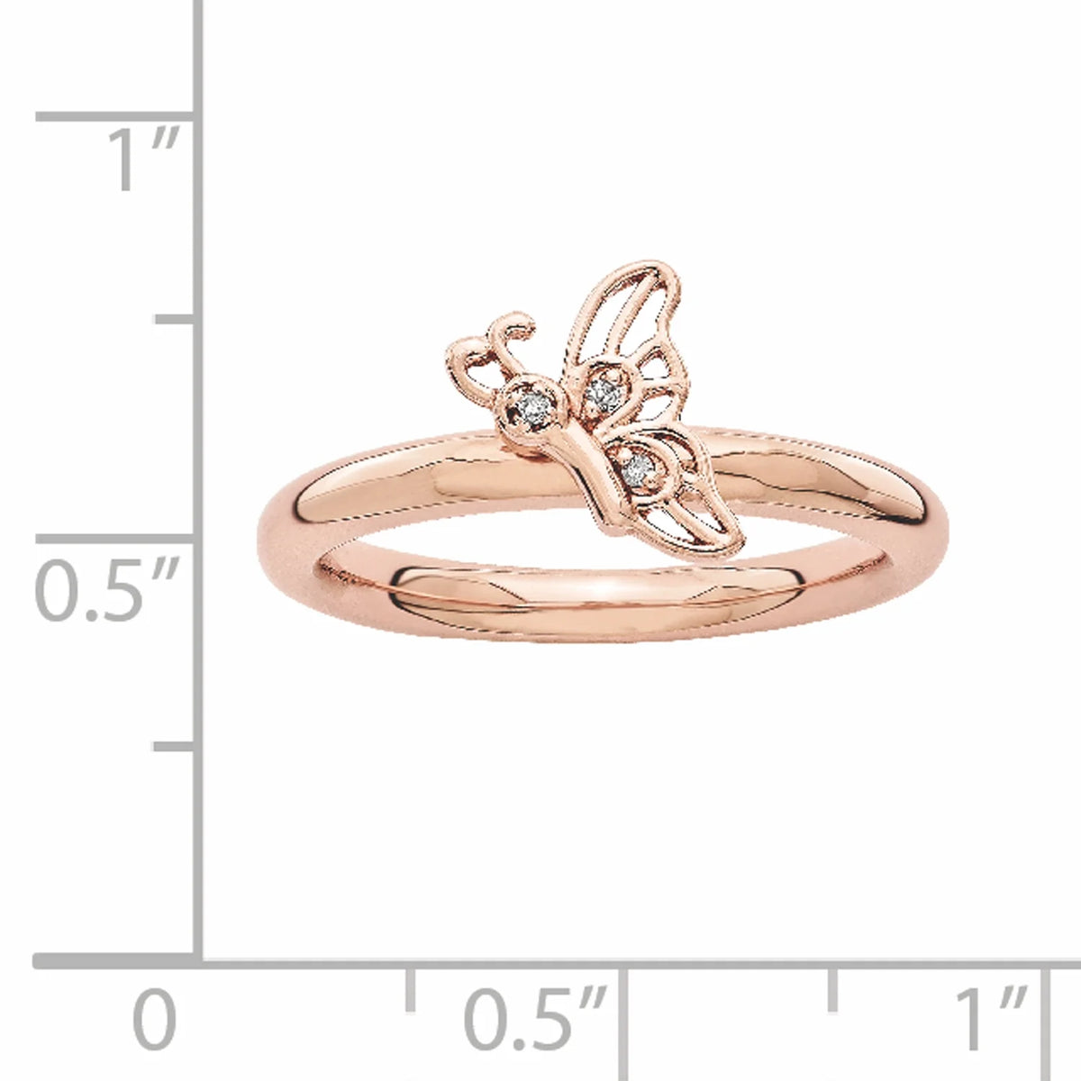 Pink-Plated Butterfly Ring Q656831