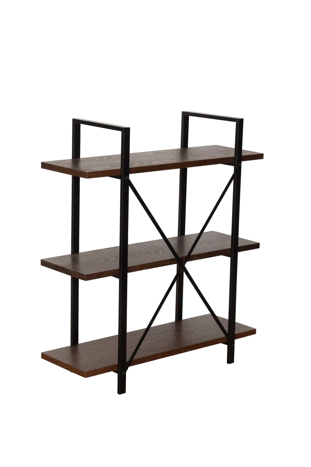 Walnut Brown 3 Shelf Etagere Bookcase B928