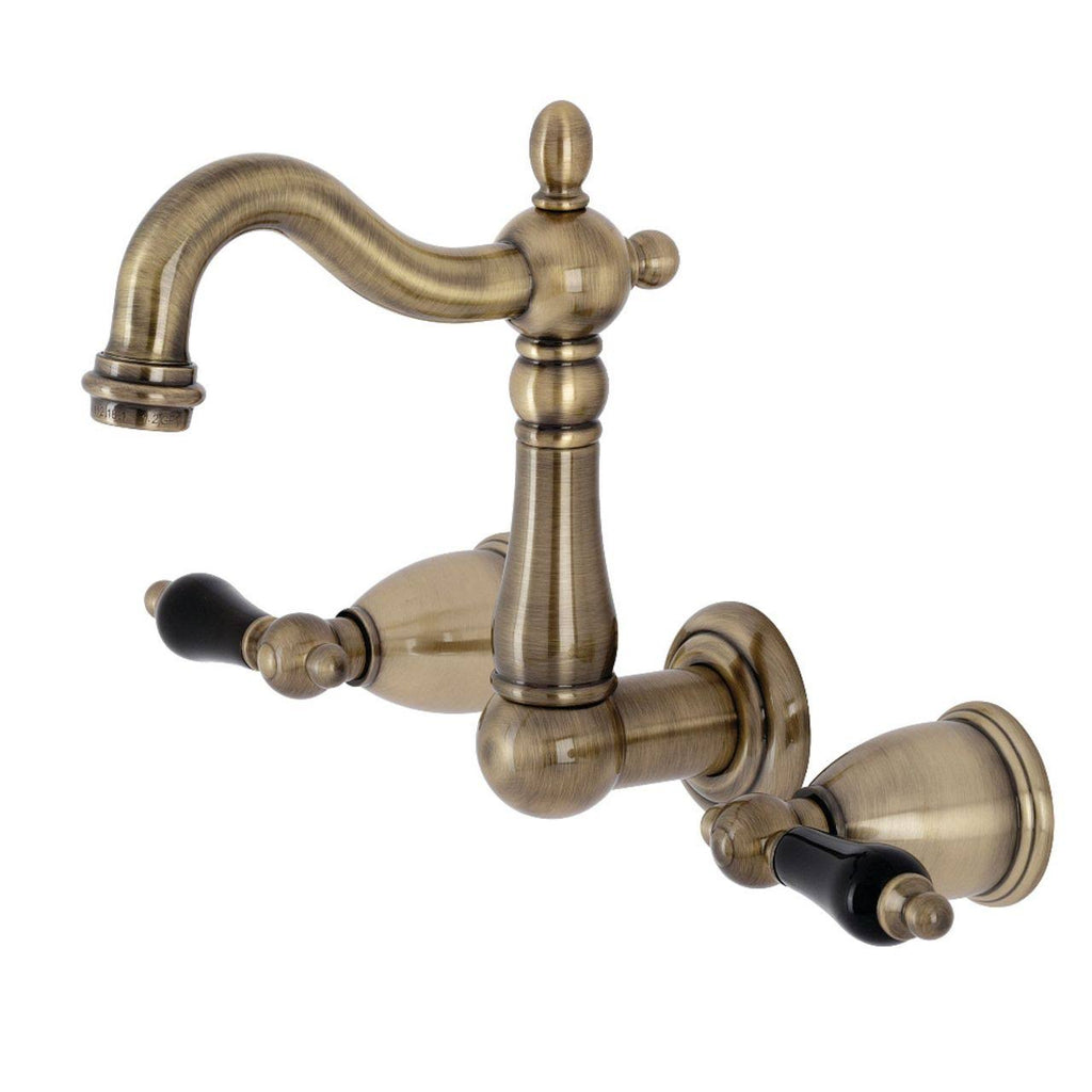 Antique Brass Wall Mount Bathroom Faucet R116560