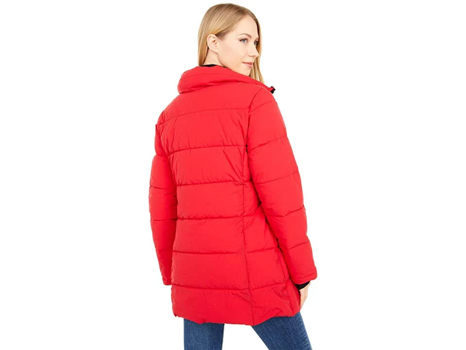 Heavy Puffer with Stretch and Faux Fur Hood F76248