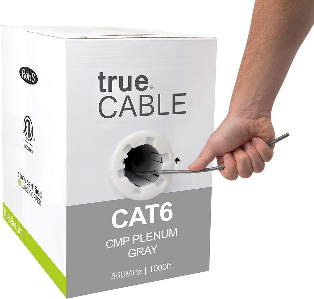 1000ft Green 23AWG 4 Pair Solid Bare Copper Bulk Ethernet Cable C3109