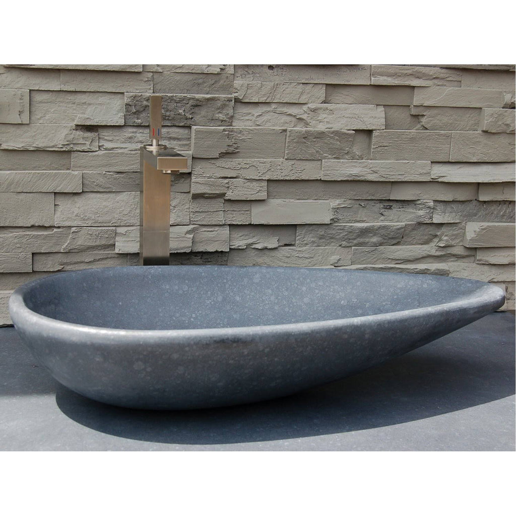 Honed Black Basalt Vessel Sink U7735