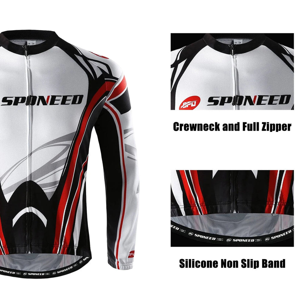 Red XL Full Zipper Cycling Jersey P913