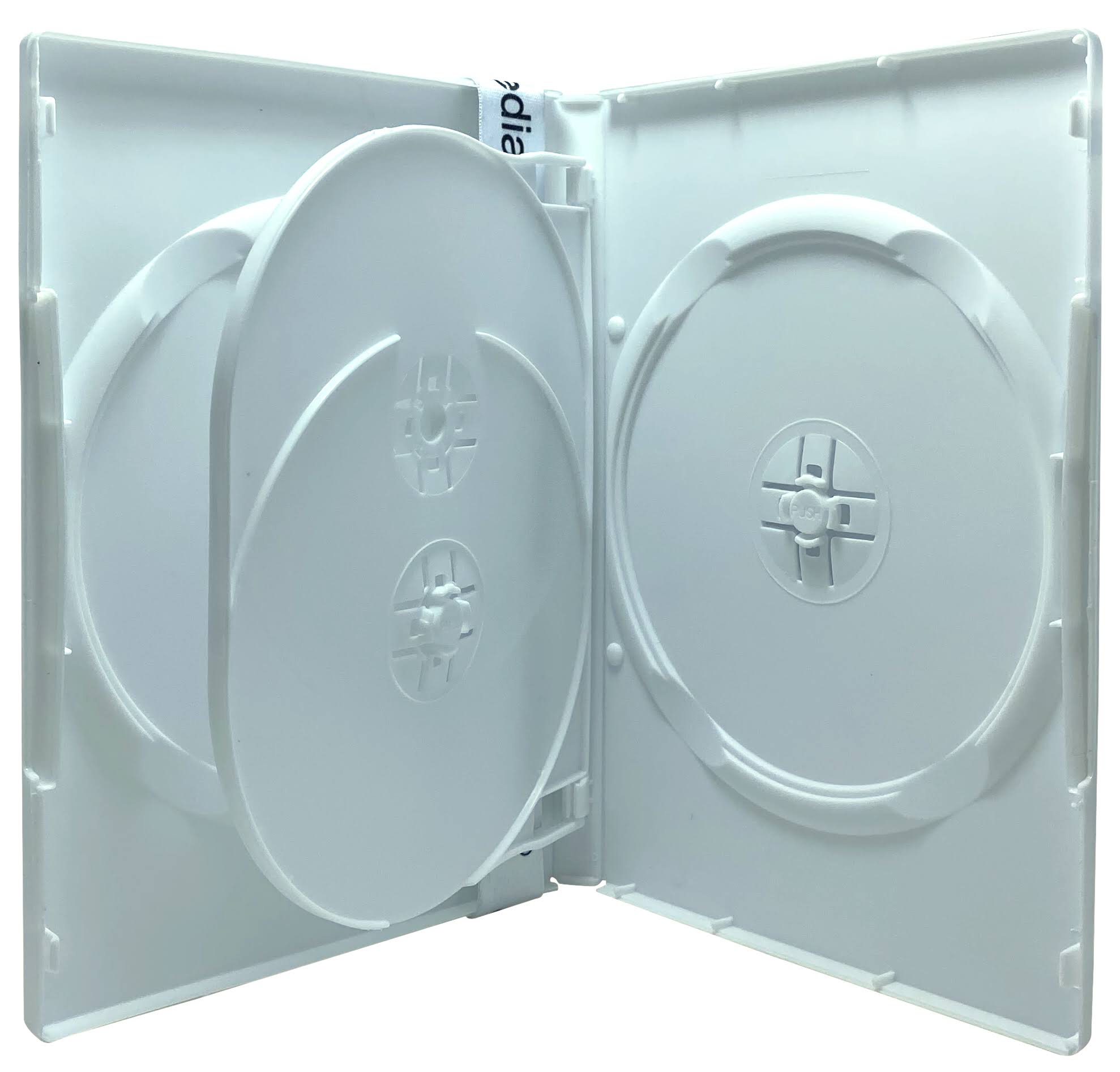 100 Standard White Quad 4 Disc DVD Cases G777357