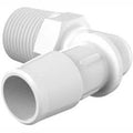 3/8-18 NPT to 1/2x22 Barbed Elbow, White Nylon U4342