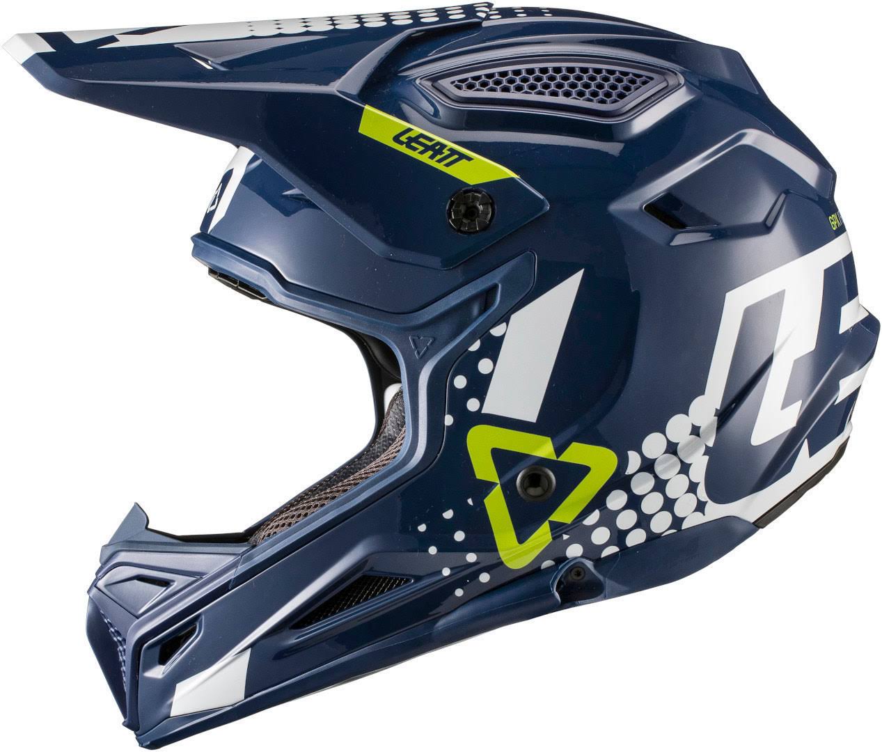 White-Turquoise-Blue Motocross Helmet Size M A7716