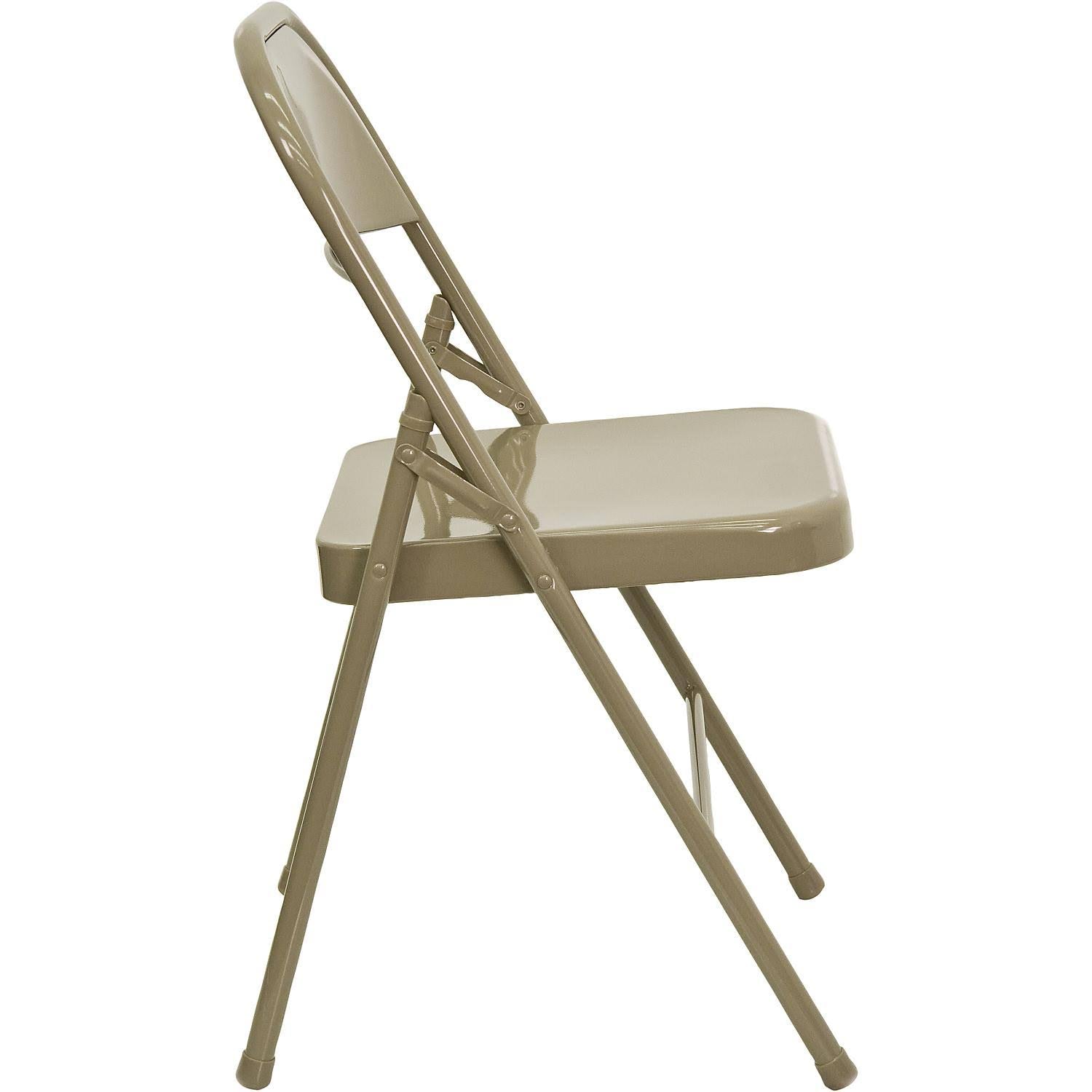 Beige Metal Folding Chairs K166