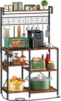 Industrial Bakers Rack with Power Outlet, 10 Hooks Y5214