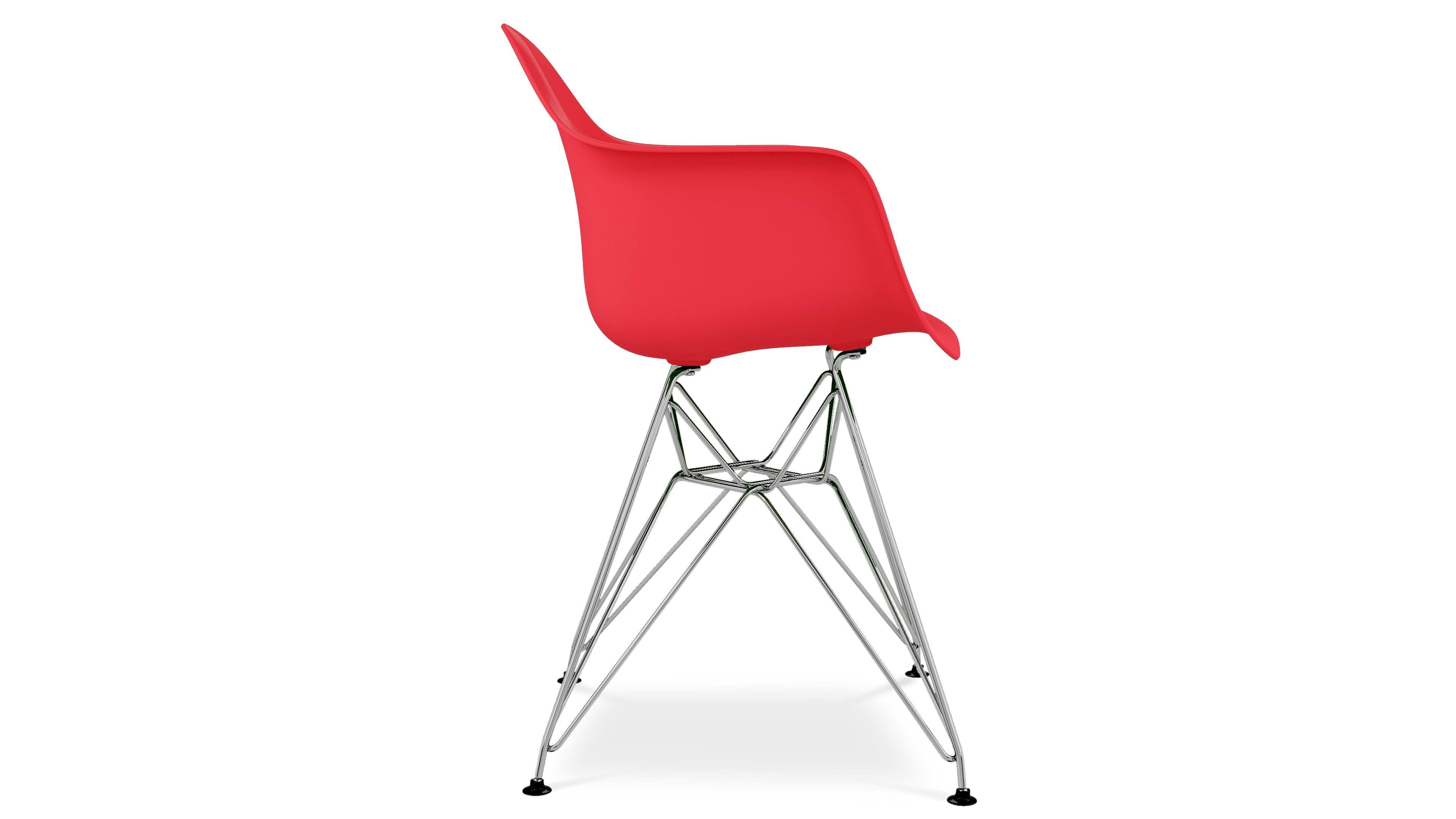 Red Mid Century Modern Armchair O34075