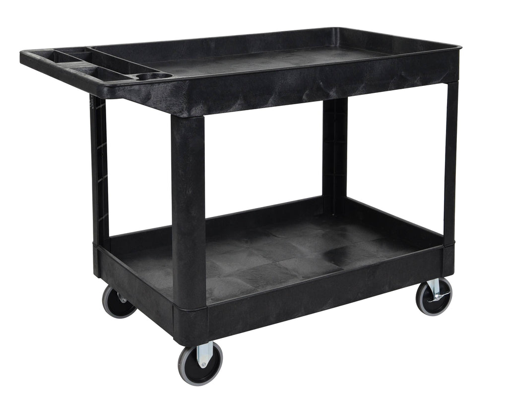 Black Heavy-Duty 2 Shelf Utility Cart C61073