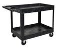 Black Heavy-Duty 2 Shelf Utility Cart C61073