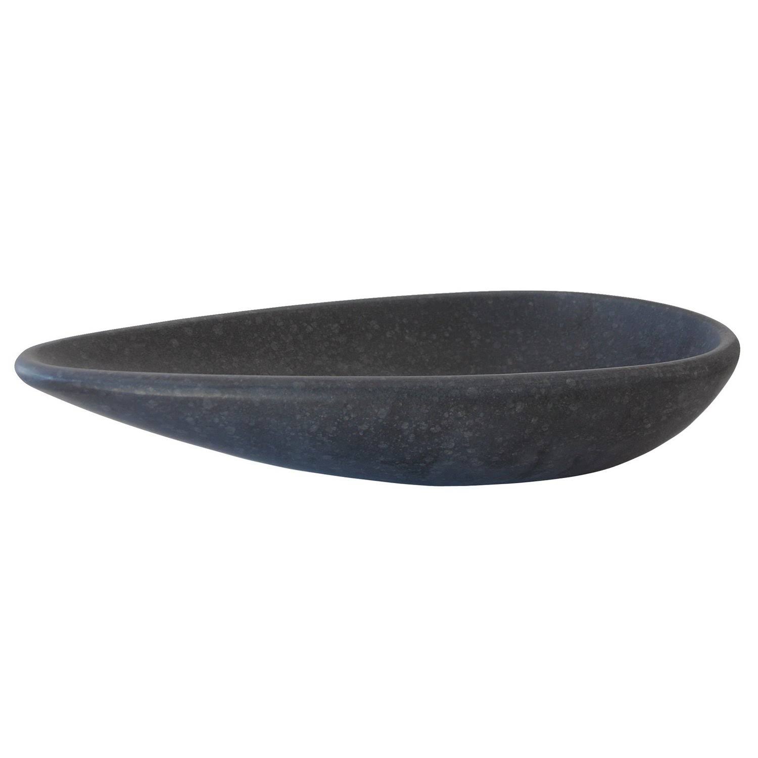Honed Black Basalt Vessel Sink U7735