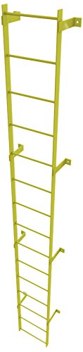 Safety Yellow 8-Rung Fixed Steel Ladder V8223