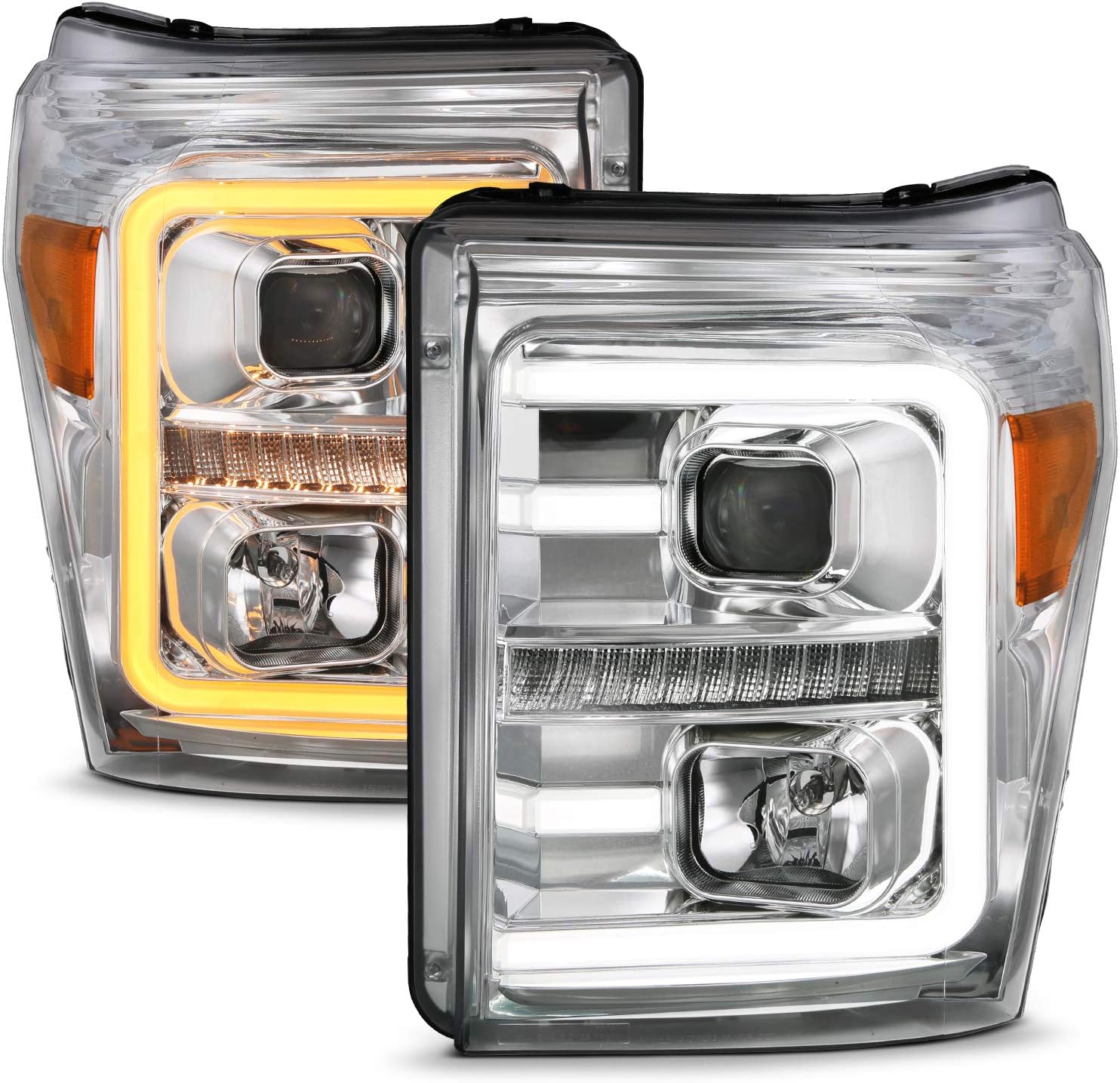 Chrome Projector Headlight Assembly Set H667675