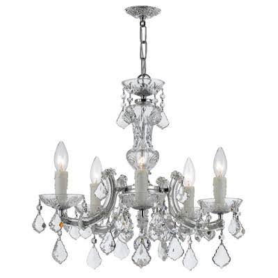 Polished Chrome Crystal Chandelier V541080