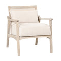 Mid-Century Rattan Accent Chair with Lumbar Pillow C250103