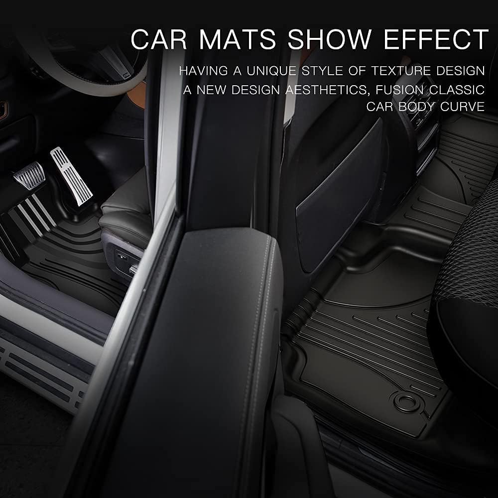 Black Heavy Duty TPE All Weather Car Floor Mats T574