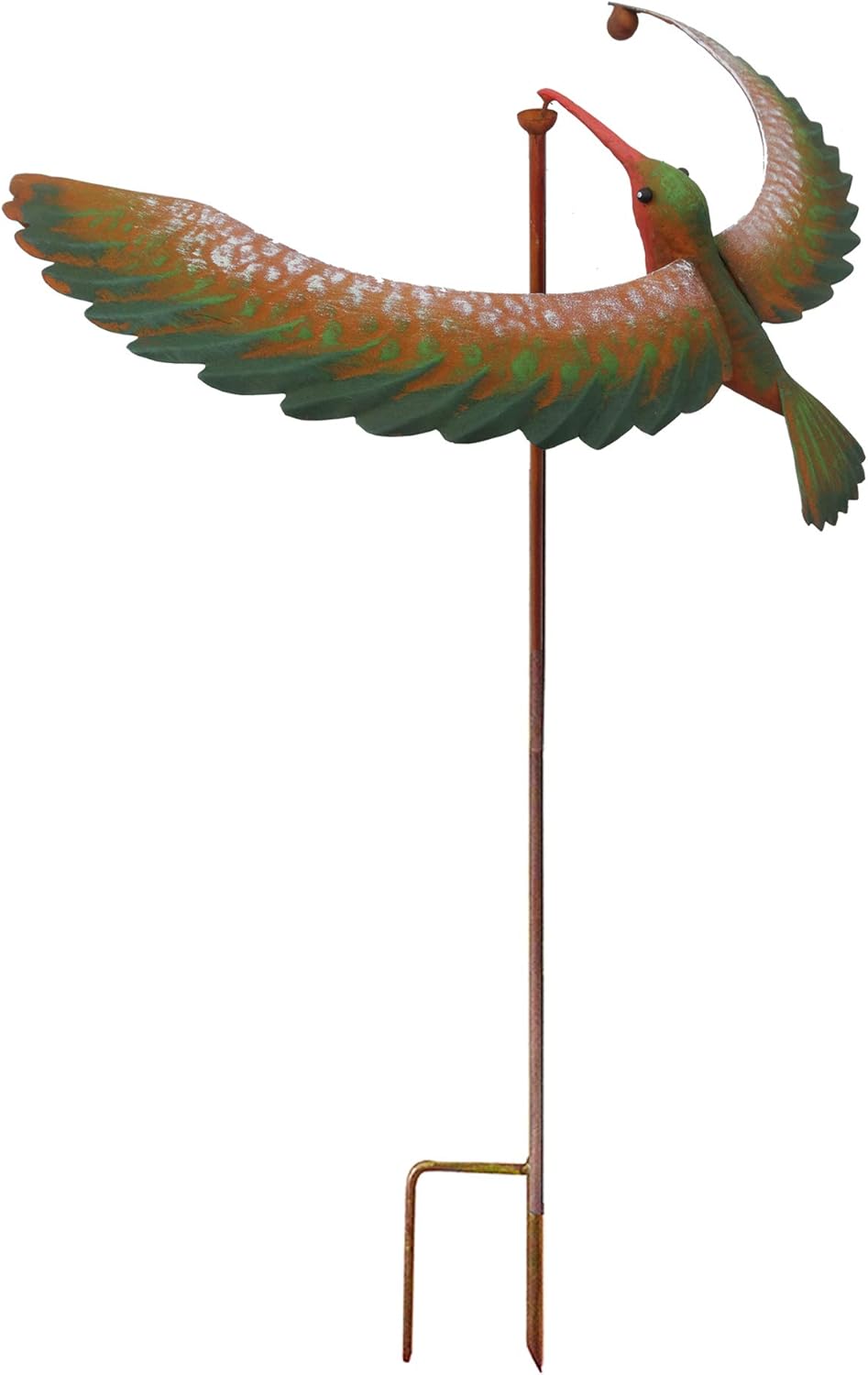 Rustic Metal Balancing Stake, Green V917288