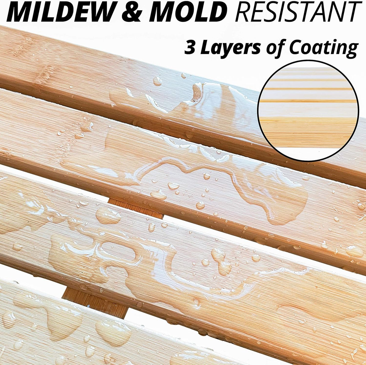 Bamboo Bath Mat Pack of 2 C21472