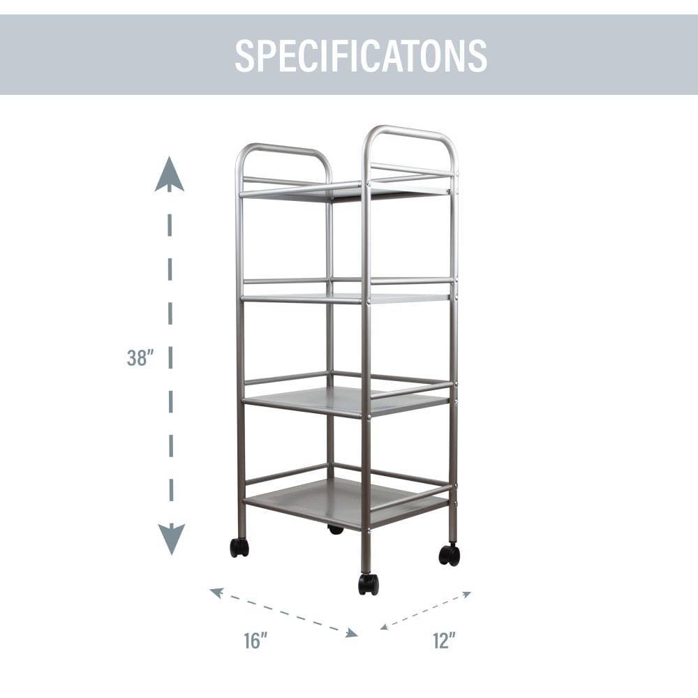 4 Tier Steel Rolling Storage Cart O275544