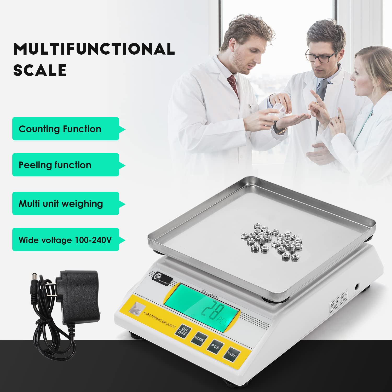 10kg x 0.1g Digital Precision Electronic Balance Scale K3944