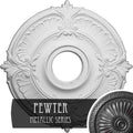 18x22OD x 4x22ID x 5/8x22P Hand-Painted Pewter Ceiling Medallion A203330