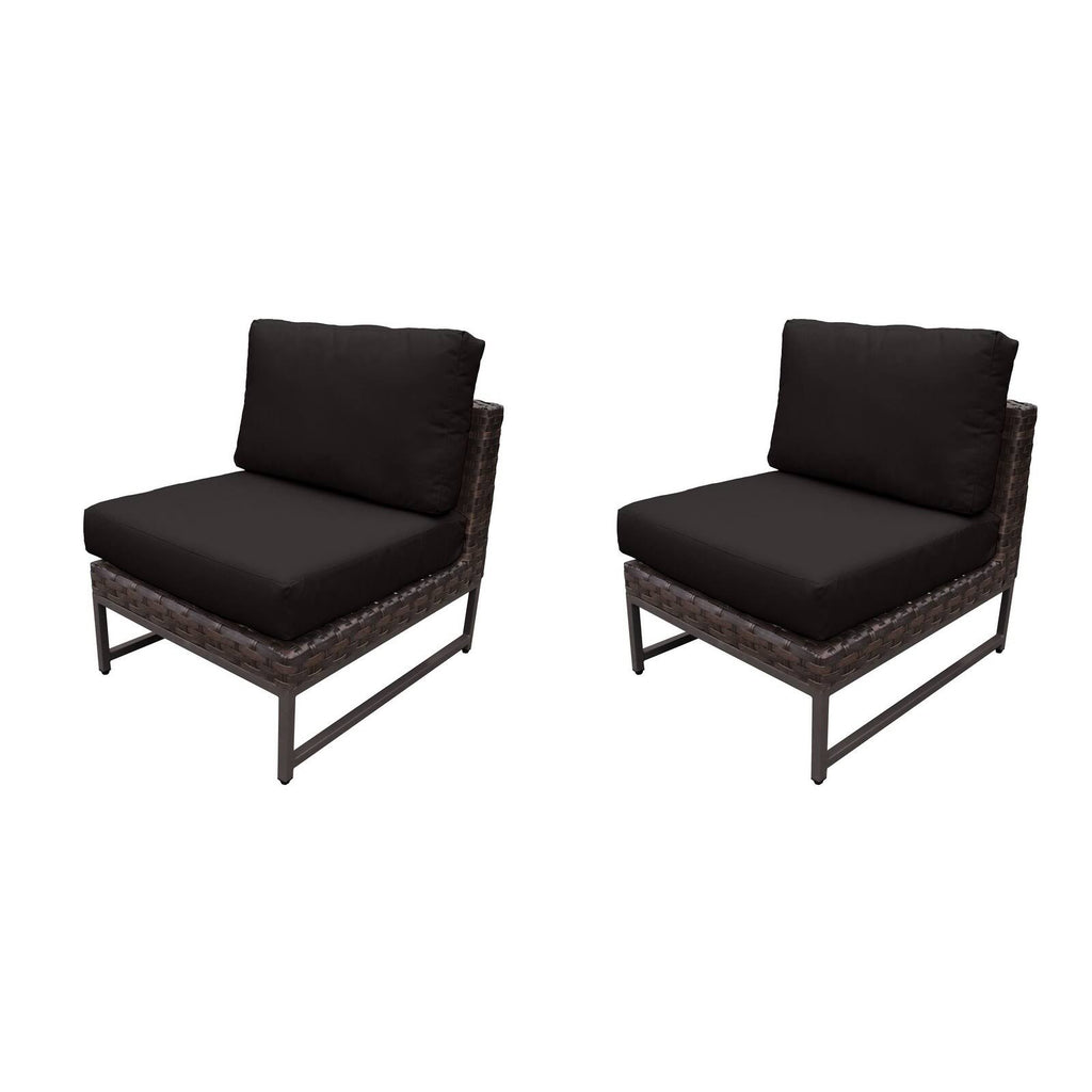 Black Armless Sofa Q782608