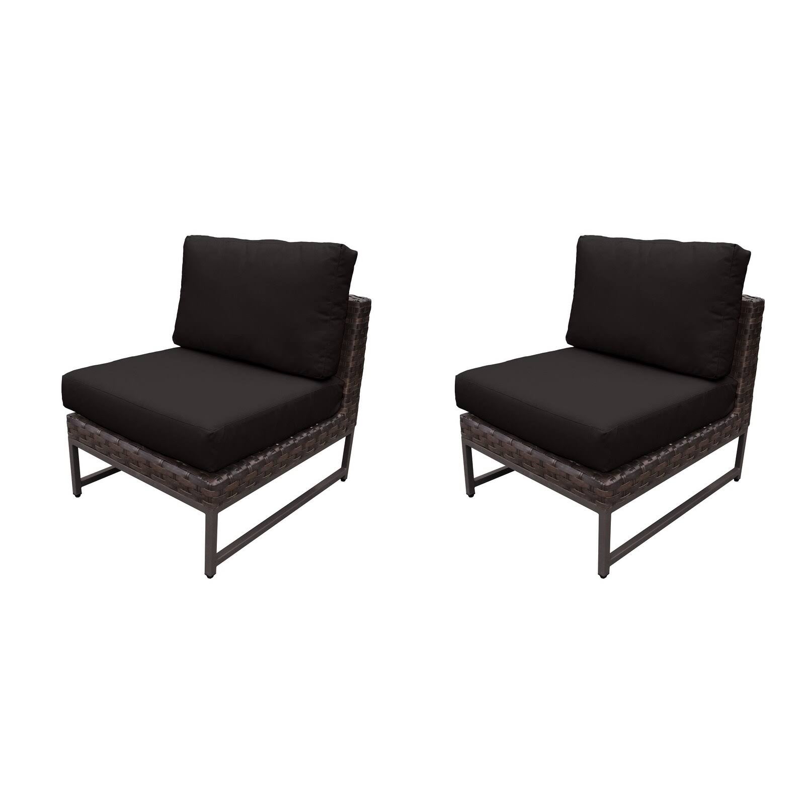 Black Armless Sofa Q782608