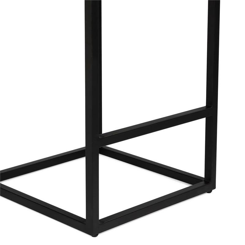 Rustic Metal Square Barstool in Natural Oak B621038